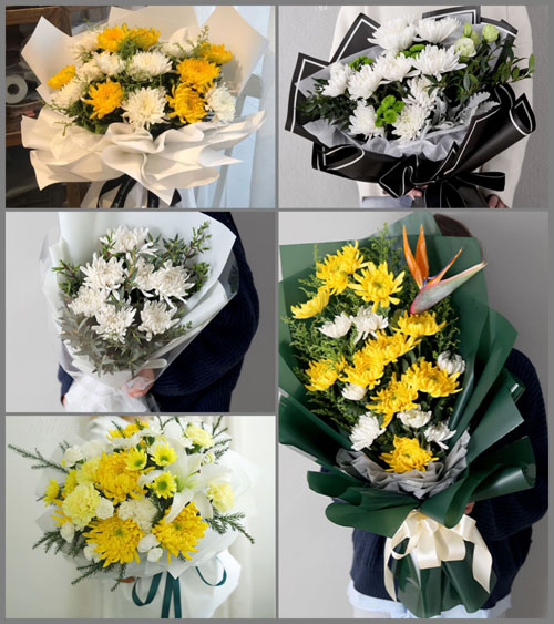 山东东营东营区龙居镇蒋家村白事花束代送